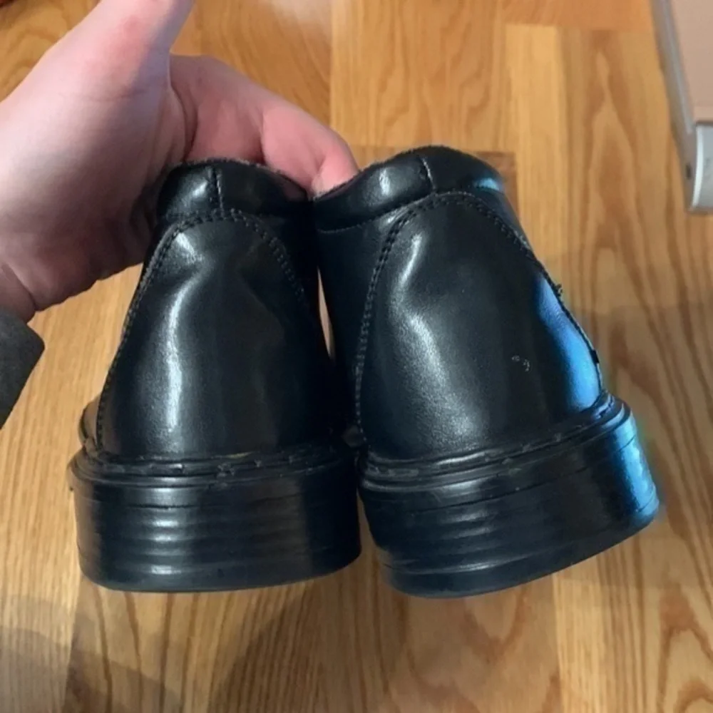 Risked anti stress mens ankle chukka boots black leather size 43